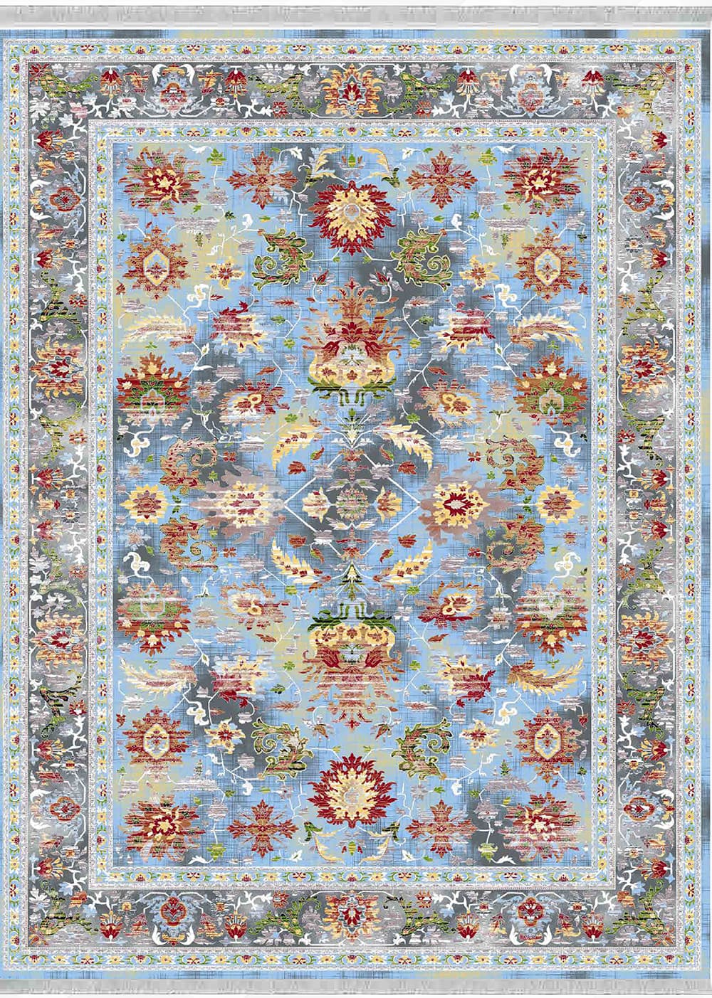 فرش 1200 شانه کلکسیون VELORA RANGI کد RANGI-GOLSAR-ABI